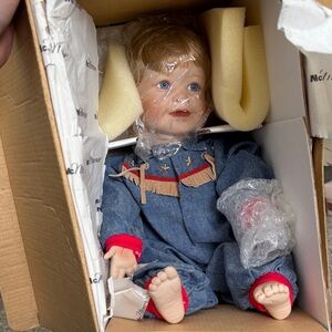 McMemories Mcdonalds Blue Denim Baby Doll with Red Accents. “Old West” doll